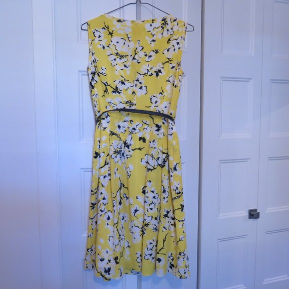 Jones New York Petite Sleeveless Belted Floral Dress Size 6P - Picture 3 of 4